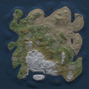 Thumbnail Rust Map: Procedural Map, Size: 3700, Seed: 777280026, 18 Monuments