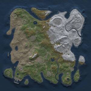 Thumbnail Rust Map: Procedural Map, Size: 3750, Seed: 2145637178, 15 Monuments