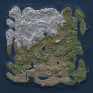 Thumbnail Rust Map: Procedural Map, Size: 4250, Seed: 1698178078, 16 Monuments