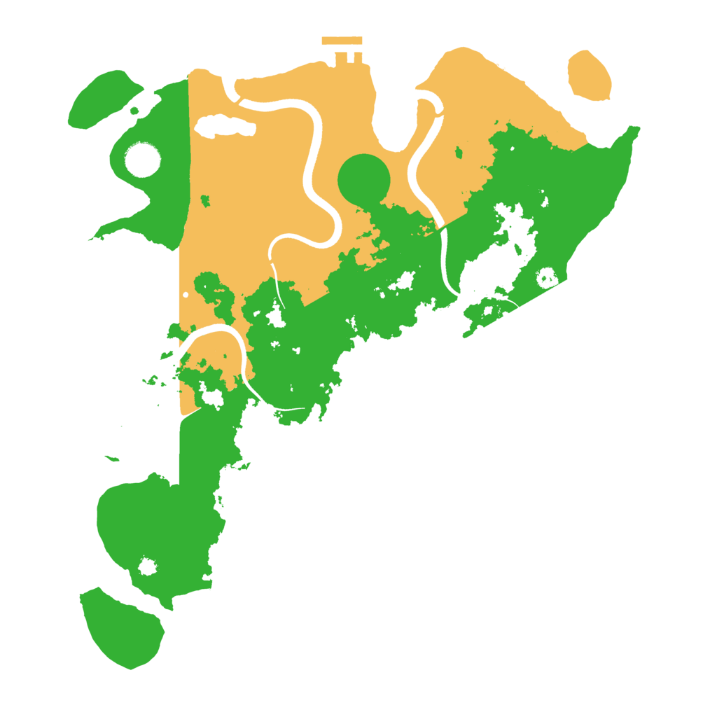 Biome Rust Map: Procedural Map, Size: 3600, Seed: 9