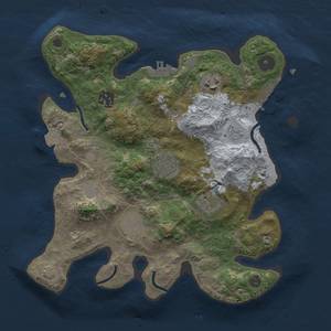 Thumbnail Rust Map: Procedural Map, Size: 3000, Seed: 86155606, 13 Monuments