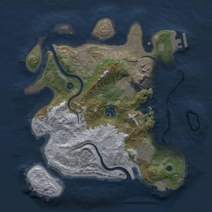 Thumbnail Rust Map: Procedural Map, Size: 3000, Seed: 1396301112, 9 Monuments