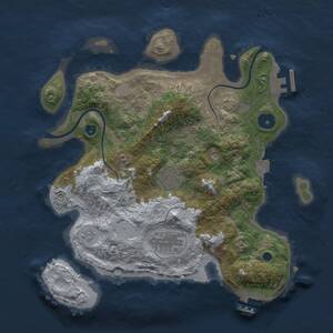 Thumbnail Rust Map: Procedural Map, Size: 3000, Seed: 1396301112, 8 Monuments