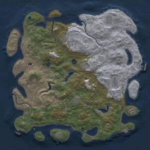 Thumbnail Rust Map: Procedural Map, Size: 4500, Seed: 981020778, 15 Monuments