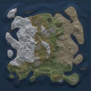 Thumbnail Rust Map: Procedural Map, Size: 3500, Seed: 512511767, 15 Monuments