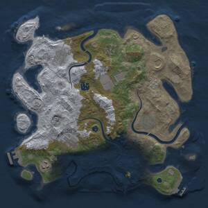Thumbnail Rust Map: Procedural Map, Size: 3500, Seed: 512511767, 15 Monuments