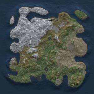 Thumbnail Rust Map: Procedural Map, Size: 3500, Seed: 520626662, 14 Monuments