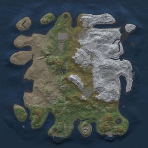 Thumbnail Rust Map: Procedural Map, Size: 3700, Seed: 1523670109, 16 Monuments