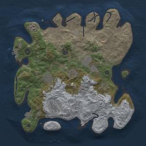 Thumbnail Rust Map: Procedural Map, Size: 3500, Seed: 1180908565, 15 Monuments