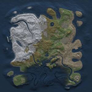 Thumbnail Rust Map: Procedural Map, Size: 3500, Seed: 66227, 13 Monuments