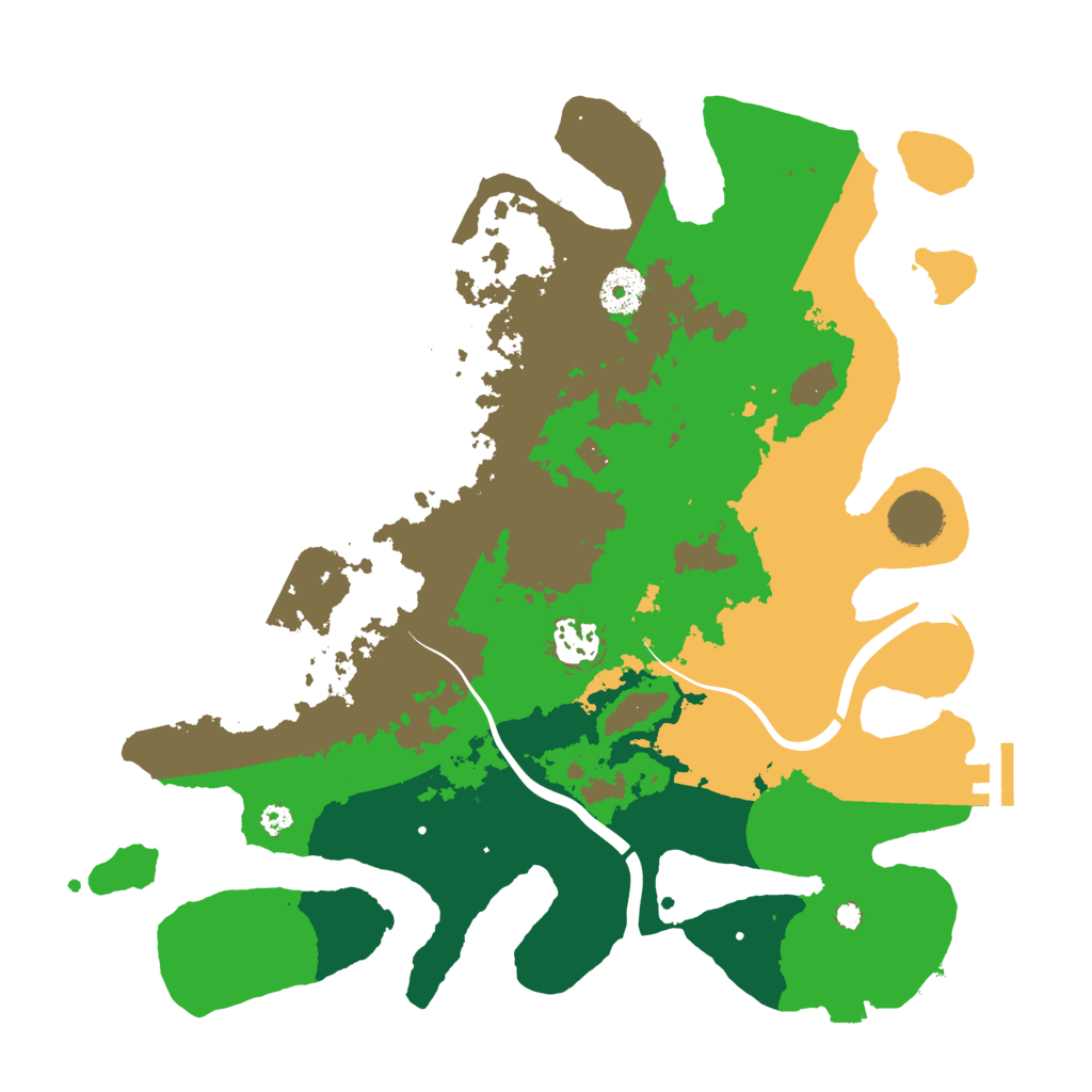 Biome Rust Map: Procedural Map, Size: 3500, Seed: 66227