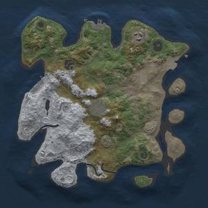 Thumbnail Rust Map: Procedural Map, Size: 3000, Seed: 1572404721, 11 Monuments