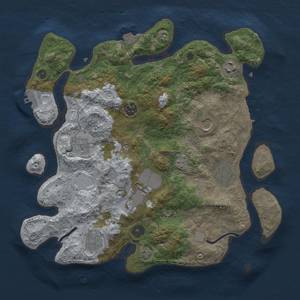 Thumbnail Rust Map: Procedural Map, Size: 3500, Seed: 1947511910, 16 Monuments