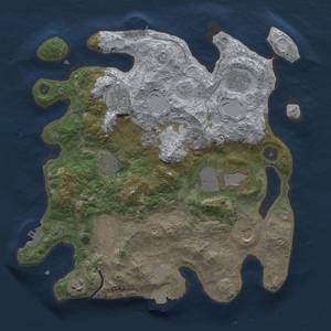 Thumbnail Rust Map: Procedural Map, Size: 3500, Seed: 672675371, 16 Monuments