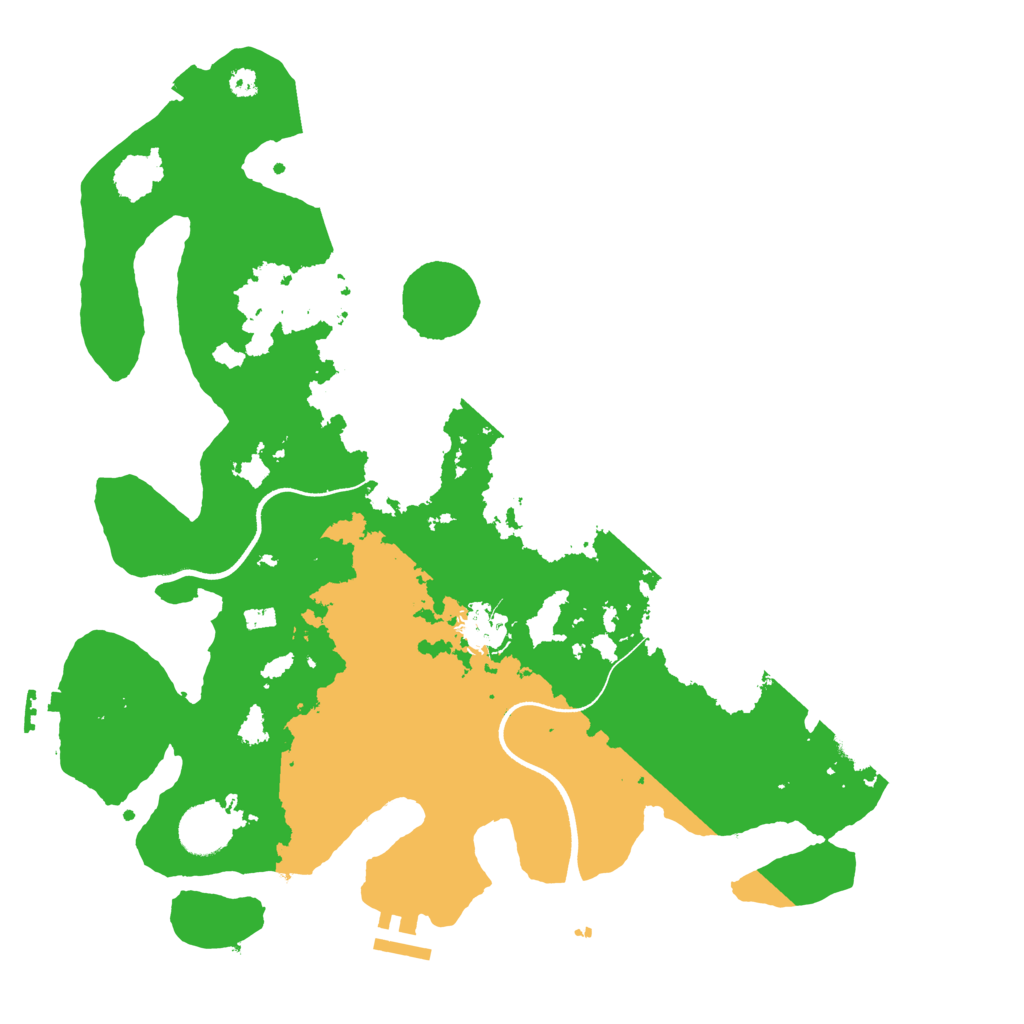 Biome Rust Map: Procedural Map, Size: 3600, Seed: 20508