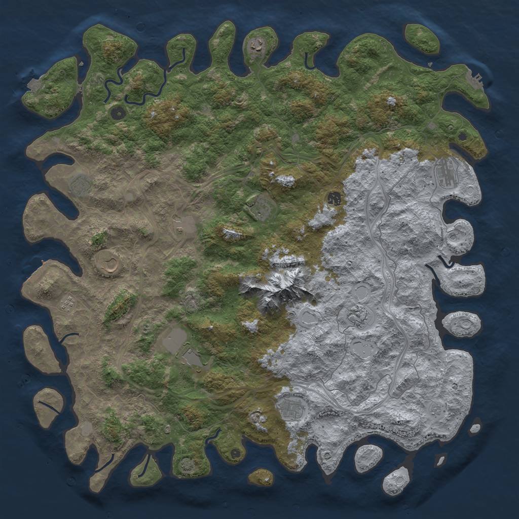 Rust Map: Procedural Map, Size: 5500, Seed: 97838971, 19 Monuments