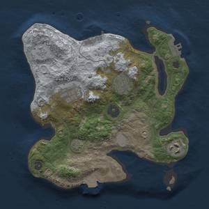 Thumbnail Rust Map: Procedural Map, Size: 2500, Seed: 234685840, 10 Monuments