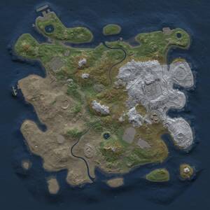 Thumbnail Rust Map: Procedural Map, Size: 3500, Seed: 3082023, 12 Monuments