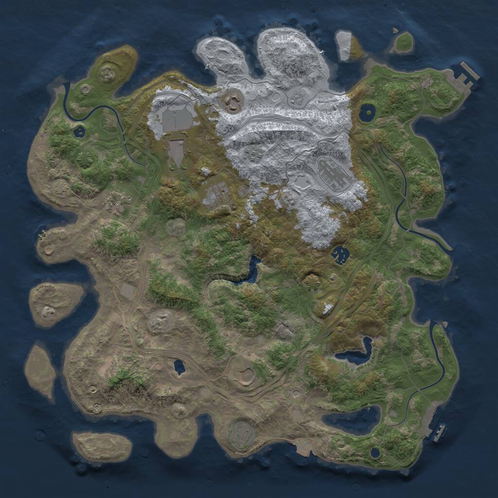Rust Map: Procedural Map, Size: 4250, Seed: 749213541, 15 Monuments