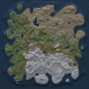 Thumbnail Rust Map: Procedural Map, Size: 4500, Seed: 1201930872, 17 Monuments