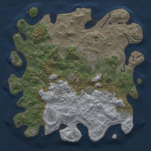 Thumbnail Rust Map: Procedural Map, Size: 4500, Seed: 1201930872, 19 Monuments