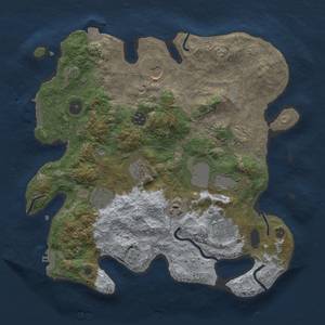 Thumbnail Rust Map: Procedural Map, Size: 3500, Seed: 35234667, 17 Monuments