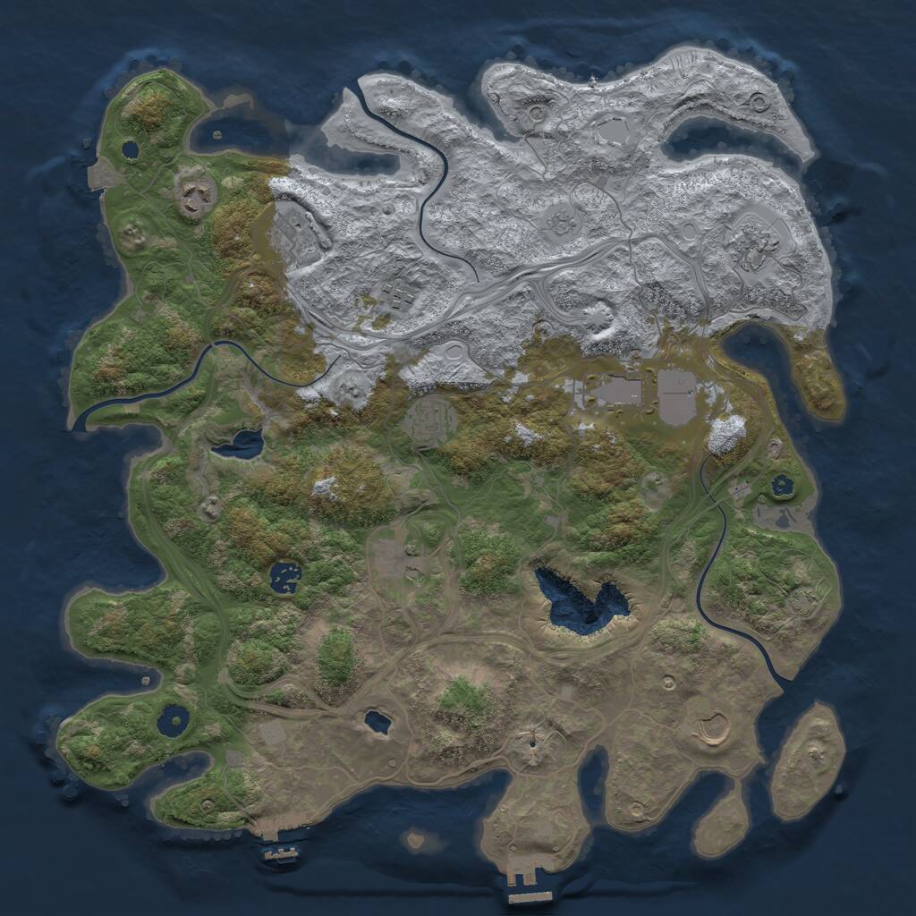 Rust Map: Procedural Map, Size: 4250, Seed: 1282658436, 15 Monuments