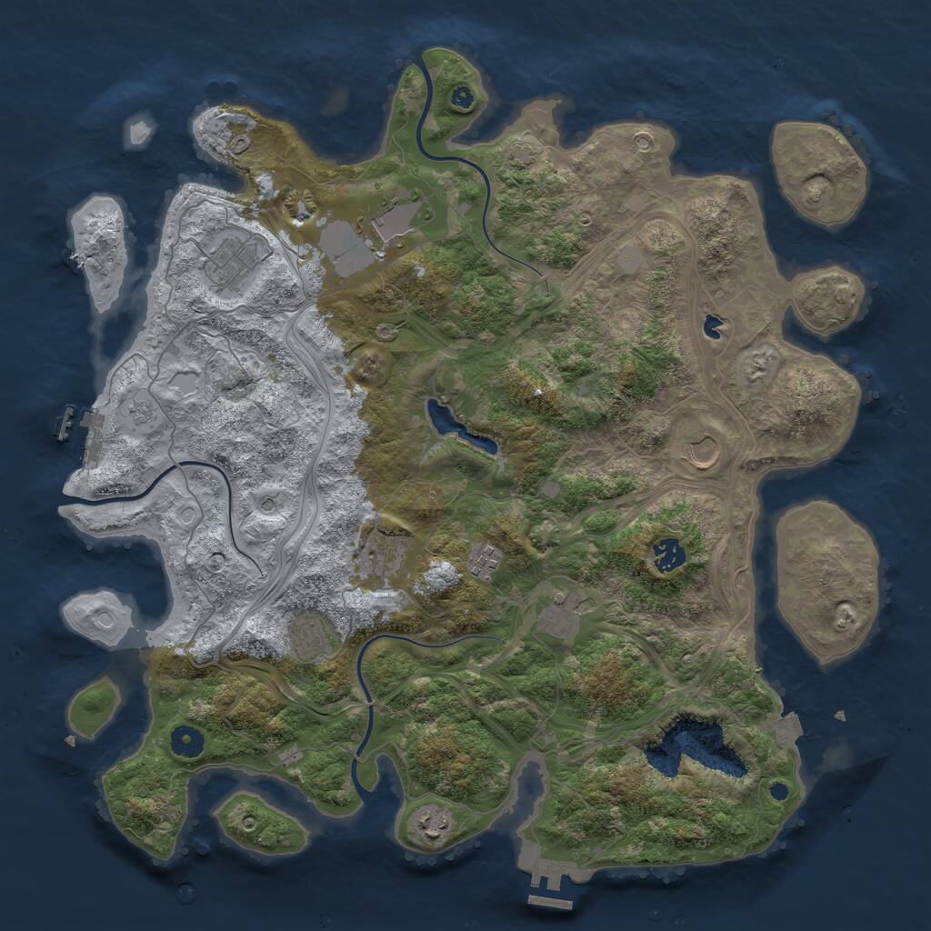 Rust Map: Procedural Map, Size: 4250, Seed: 1808715271, 15 Monuments