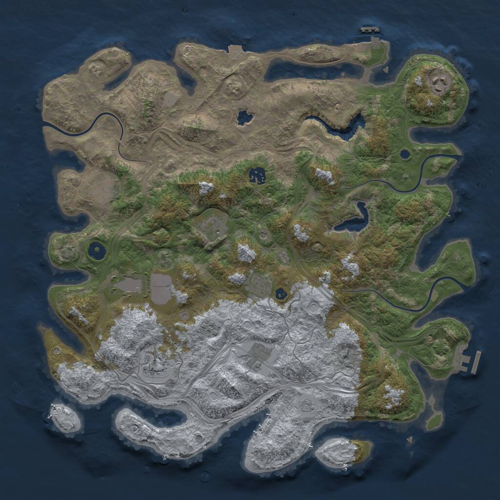 Rust Map: Procedural Map, Size: 4250, Seed: 1505787343, 15 Monuments