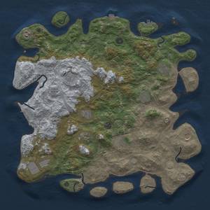 Thumbnail Rust Map: Procedural Map, Size: 4500, Seed: 1129086050, 19 Monuments