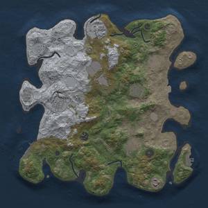 Thumbnail Rust Map: Procedural Map, Size: 3600, Seed: 10508, 17 Monuments