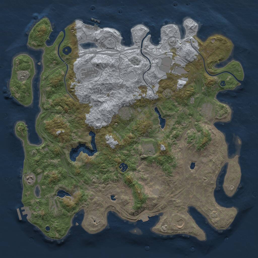 Rust Map: Procedural Map, Size: 4500, Seed: 212287, 15 Monuments