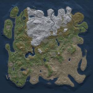 Thumbnail Rust Map: Procedural Map, Size: 4500, Seed: 212287, 15 Monuments