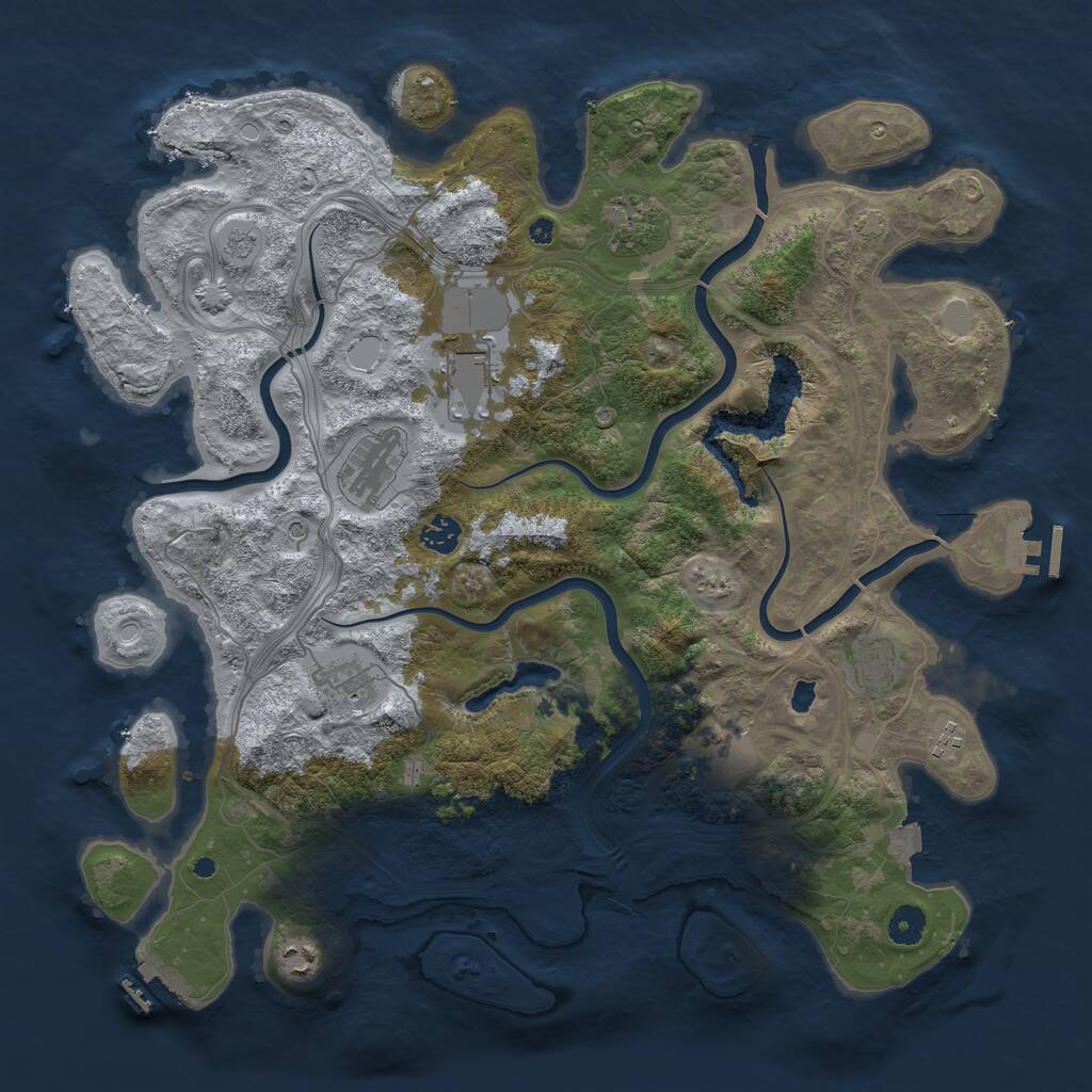 Rust Map: Procedural Map, Size: 4250, Seed: 806102286, 15 Monuments