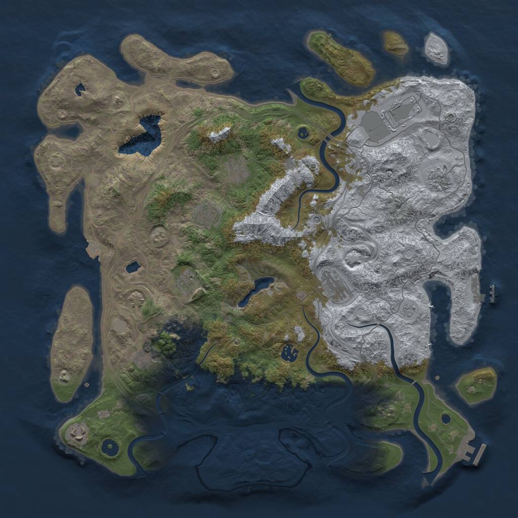 Rust Map: Procedural Map, Size: 4567, Seed: 2023080322, 16 Monuments