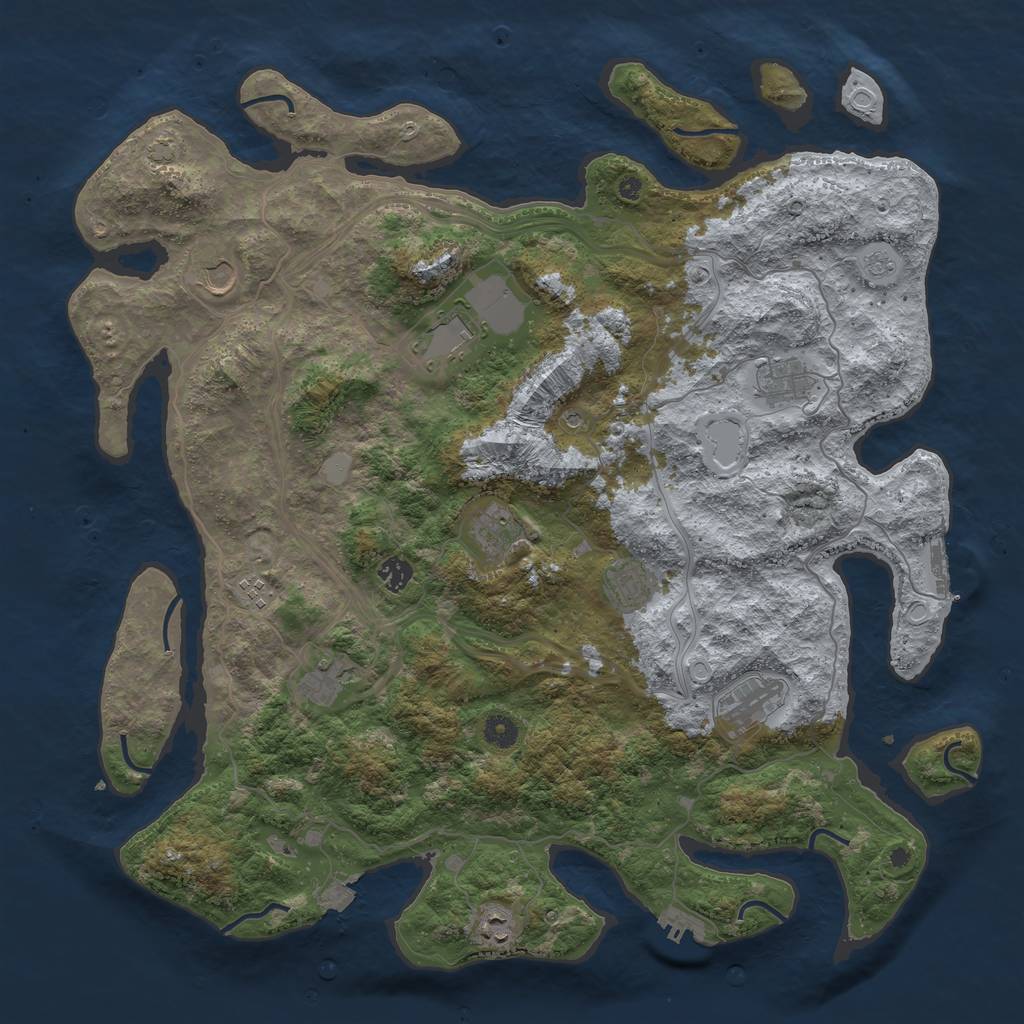 Rust Map: Procedural Map, Size: 4567, Seed: 2023080322, 18 Monuments