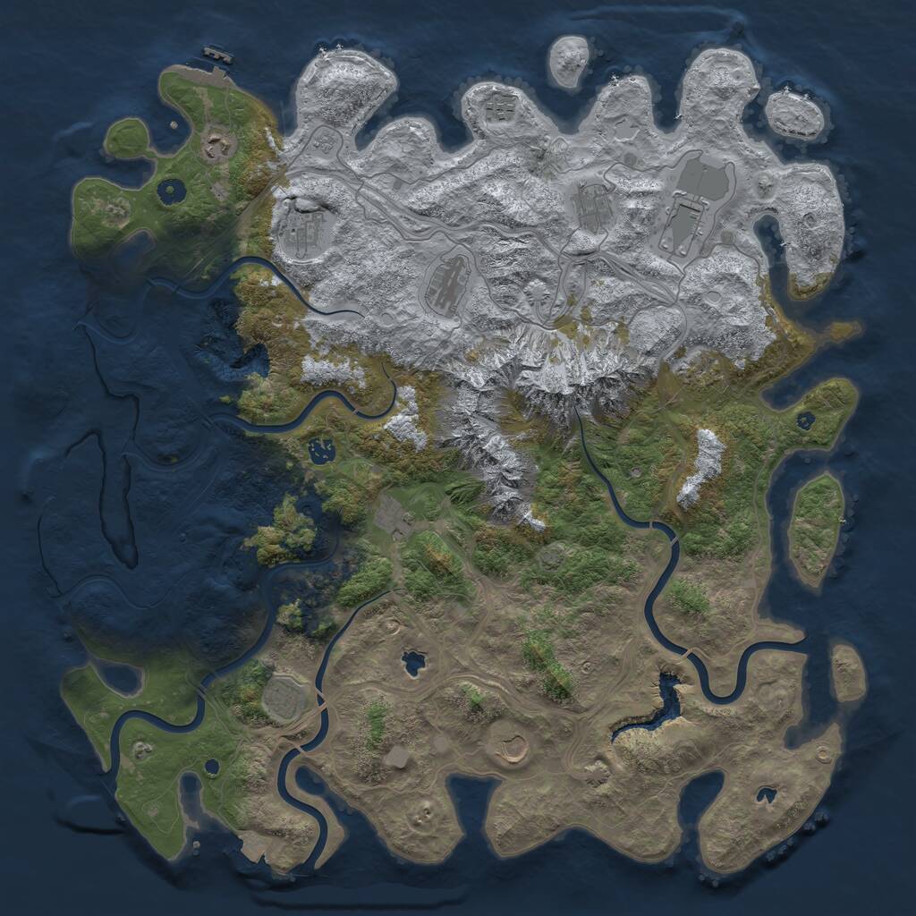 Rust Map: Procedural Map, Size: 5000, Seed: 240902562, 17 Monuments