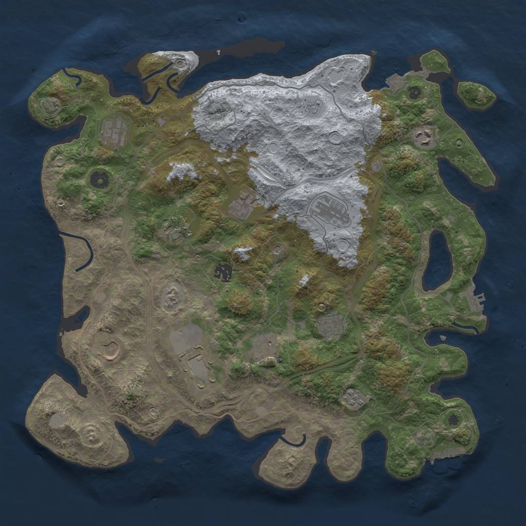 Rust Map: Procedural Map, Size: 4250, Seed: 1437991505, 19 Monuments