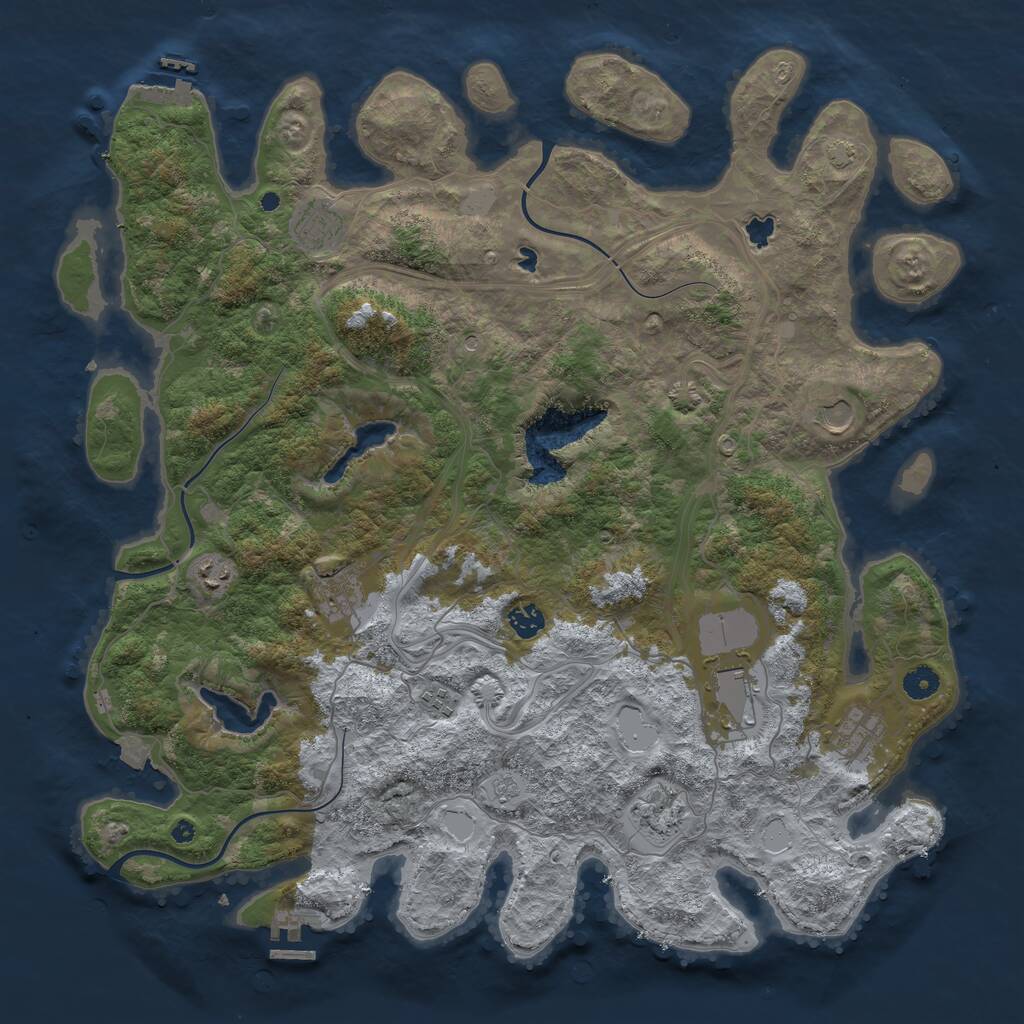 Rust Map: Procedural Map, Size: 4500, Seed: 8052023, 15 Monuments