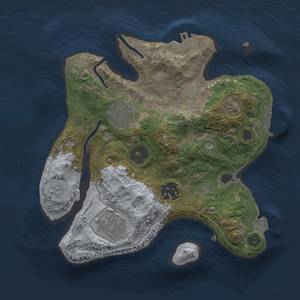 Thumbnail Rust Map: Procedural Map, Size: 2500, Seed: 223464, 10 Monuments