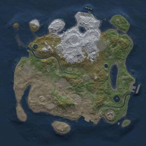 Thumbnail Rust Map: Procedural Map, Size: 3200, Seed: 1636837202, 11 Monuments