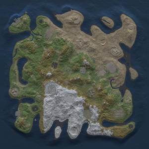 Thumbnail Rust Map: Procedural Map, Size: 3700, Seed: 326049478, 18 Monuments