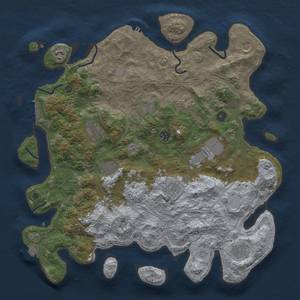 Thumbnail Rust Map: Procedural Map, Size: 4250, Seed: 1117845479, 19 Monuments