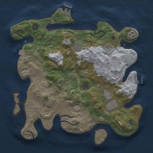 Thumbnail Rust Map: Procedural Map, Size: 3500, Seed: 605013159, 13 Monuments