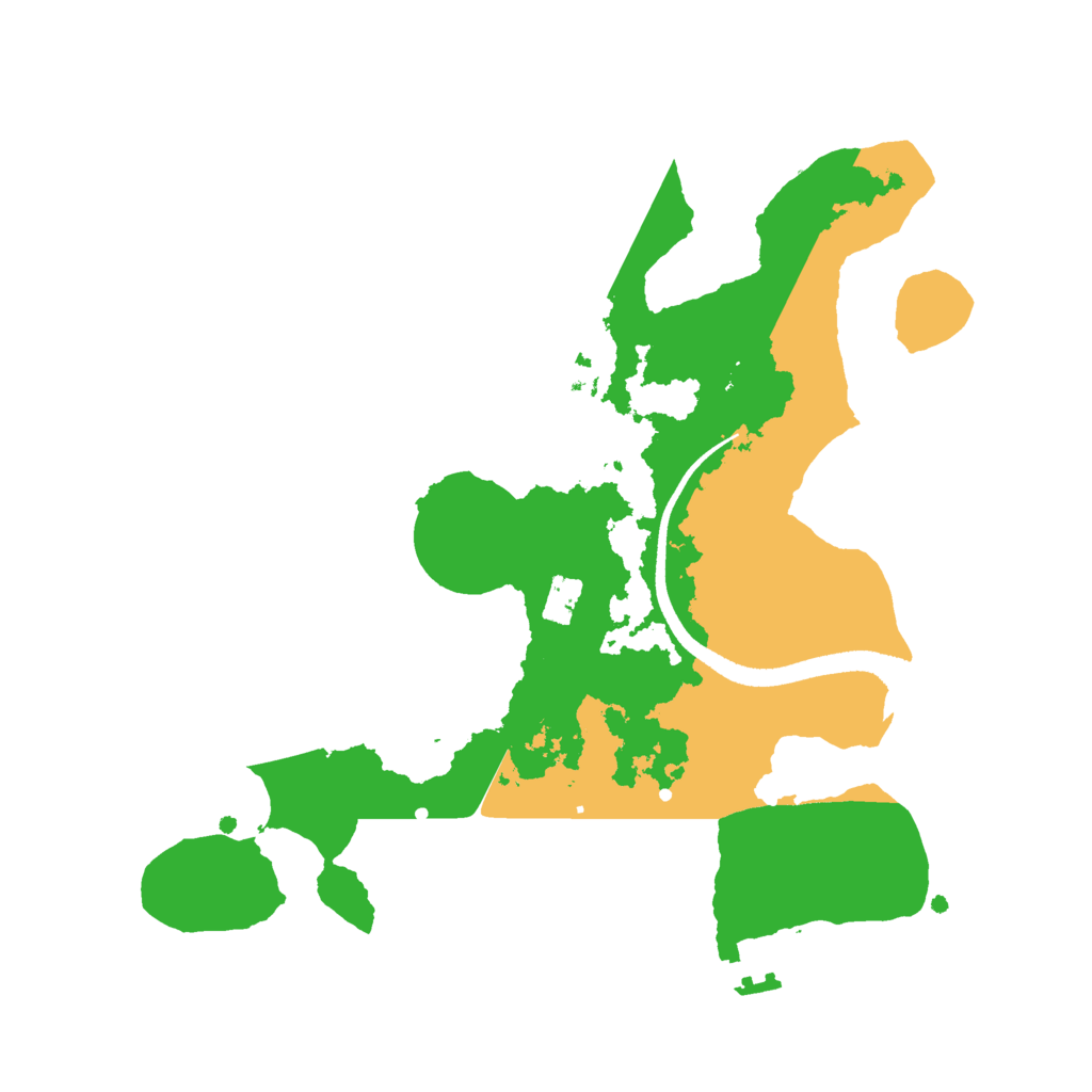 Biome Rust Map: Procedural Map, Size: 2500, Seed: 4991