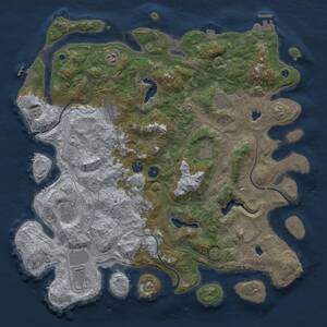 Thumbnail Rust Map: Procedural Map, Size: 4500, Seed: 288170094, 15 Monuments