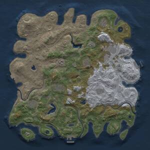 Thumbnail Rust Map: Procedural Map, Size: 4250, Seed: 318092930, 16 Monuments