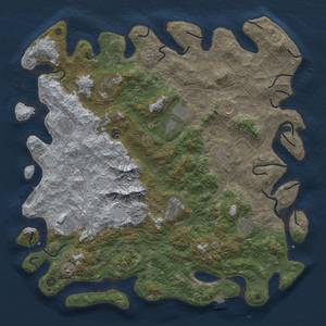 Thumbnail Rust Map: Procedural Map, Size: 5000, Seed: 1899386142, 18 Monuments