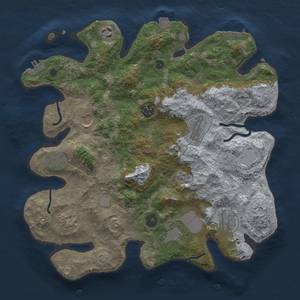 Thumbnail Rust Map: Procedural Map, Size: 3500, Seed: 111943641, 17 Monuments