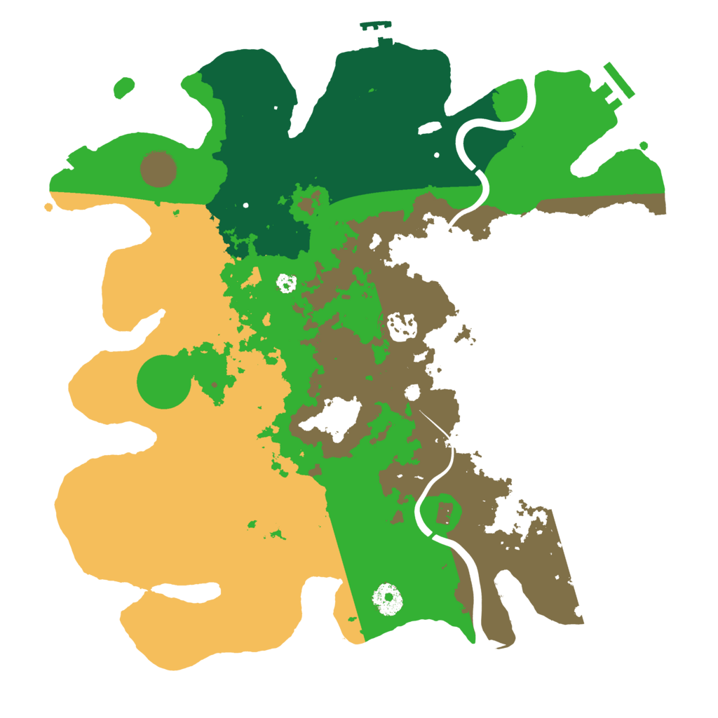 Biome Rust Map: Procedural Map, Size: 3500, Seed: 111943641